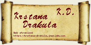 Krstana Drakula vizit kartica